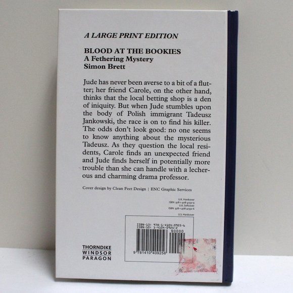 Blood at the Bookies - A Fethering Mystery - Large Print Book by Simon Brett - Picture 2 of 14